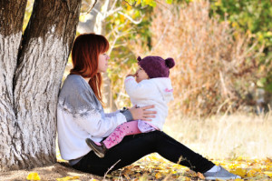 sisters in fall park